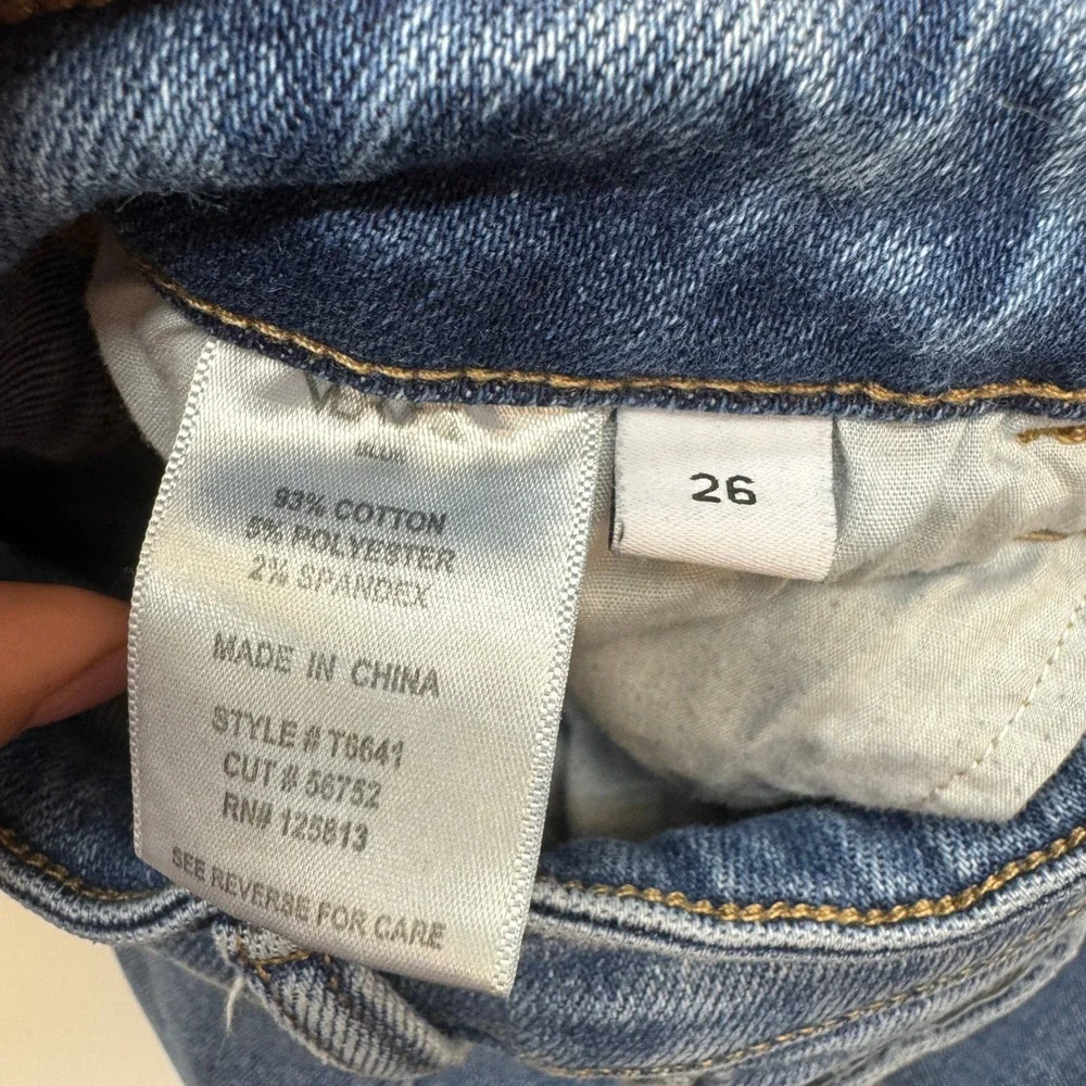 Vervet Jeans Women 26 Blue Flare Retro Boho Wide Leg Denim